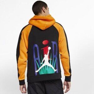 Nike Air JORDAN Legacy Flight Nostalgia AJ9 Hoodie Yellow Black Men's Sz S